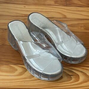 Jeffrey Campbell Jelli Platform Slide Sandals Size 8